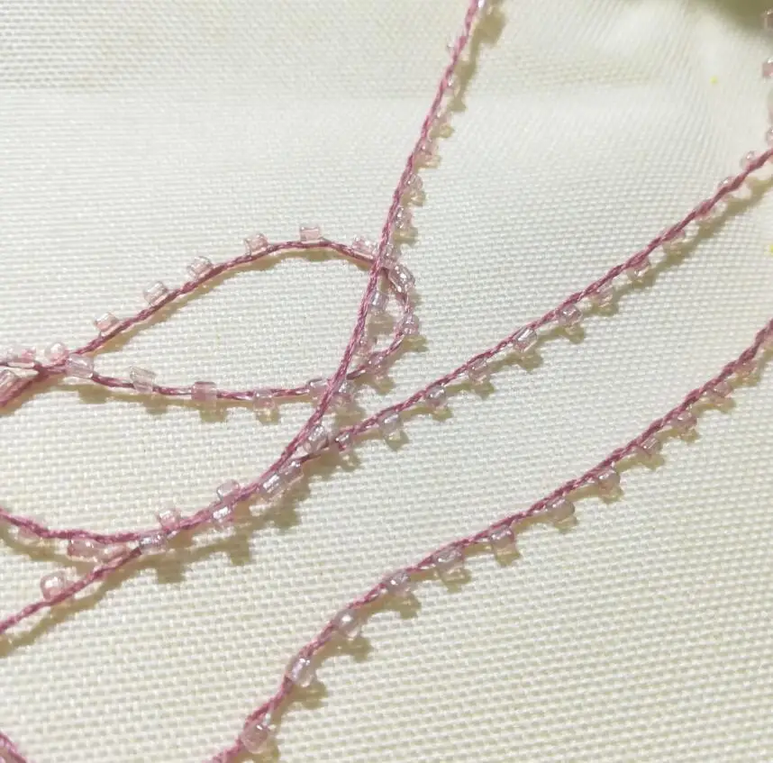 1 м новейшая кружевная ткань отделка бисером хрустальные бусины фиолетовыми