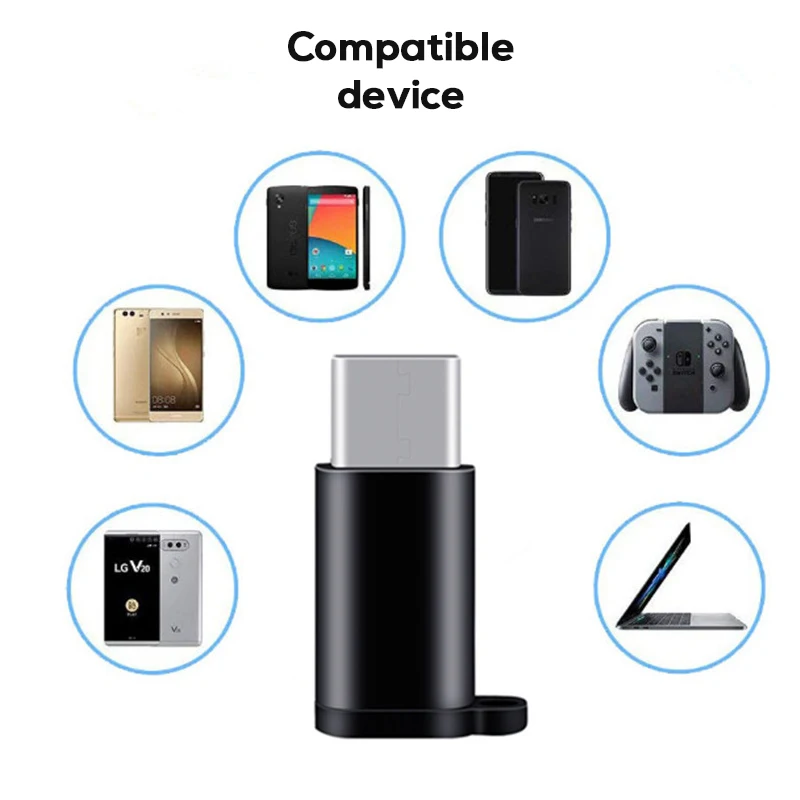 Адаптер с брелоком для ключей Micro USB мама на Usb папа конвертер Huawei Mate 20 X Pro P20 Samsung S9