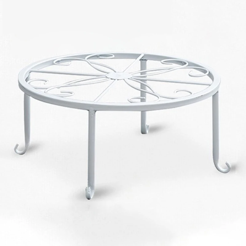 

24cm X 24cm X 13cm Wrought Flower Display Stand Iron Plant Pot Floral Organizer Home Garden Strong Load-bearing For Garden