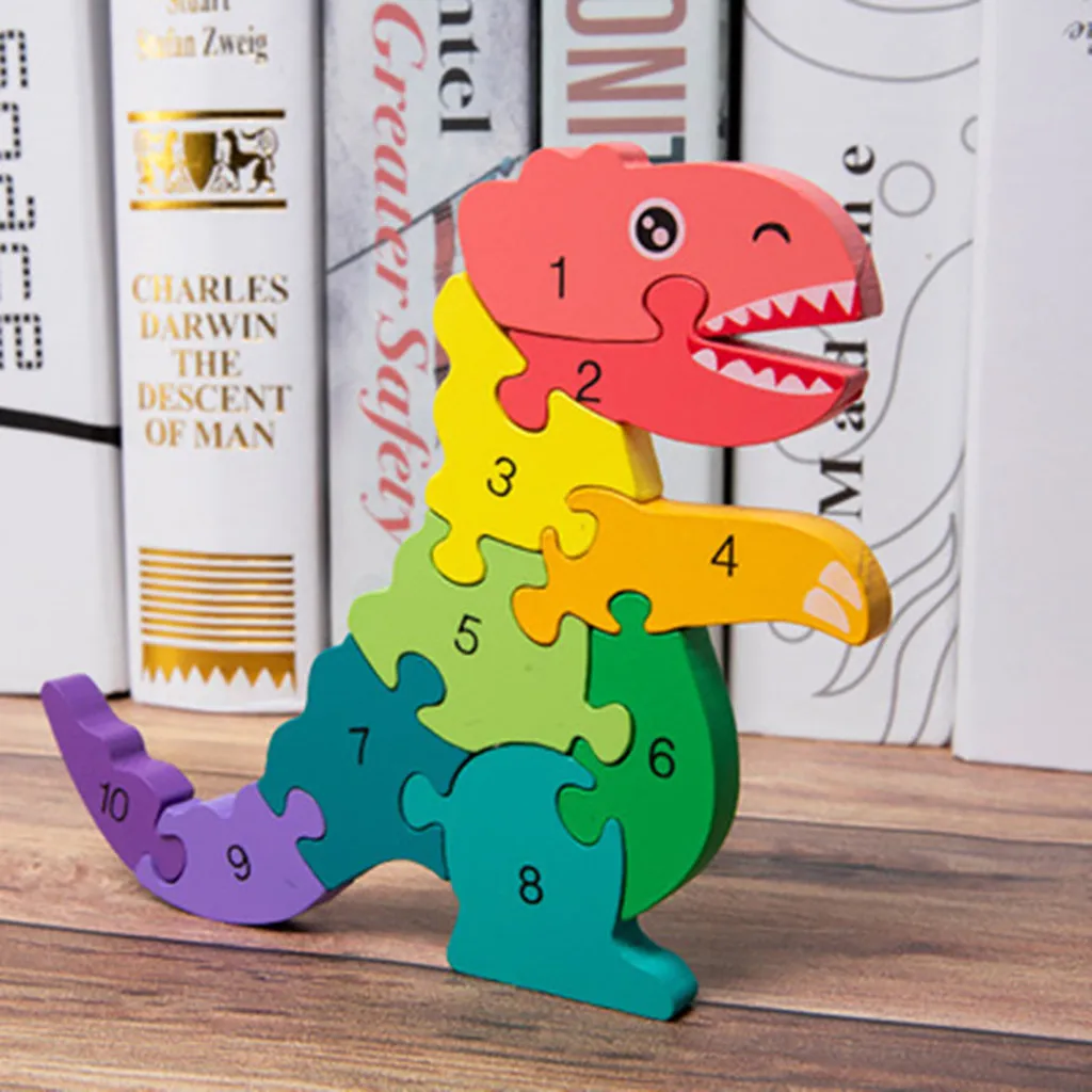 

Children Preschool Educational Digital Dinosaur Puzzle Birthday Toy Boys Girls Funny Design And Fresh Colours Dinosaur Puzzle