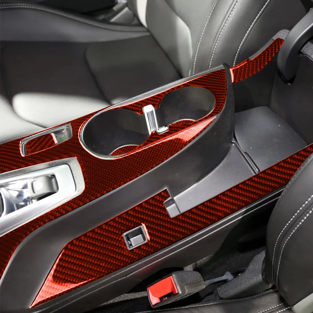 Красное углеродное волокно для Chevrolet Camaro 16 + декоративные наклейки на панели