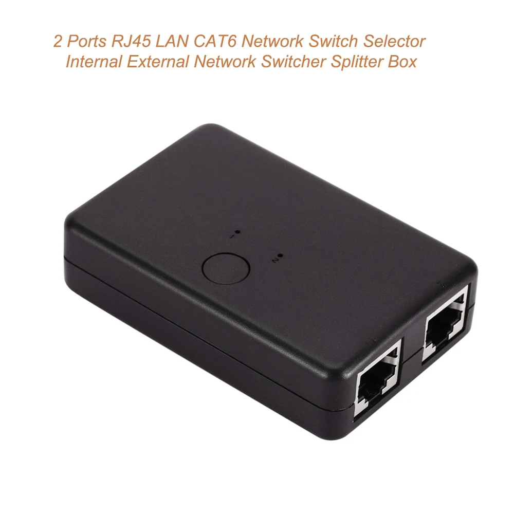 Kebidumei Mini 2 порта AB ручной сетевой коммутатор в 1 RJ45 сеть Ethernet совместный
