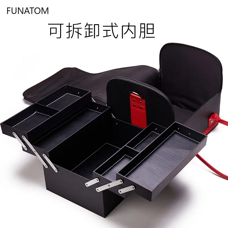Professional Large Multi-storey Cosmetic Bag Large-capacity with Makeup Box Multifunction Nail Tattoo Machine Case | Багаж и сумки