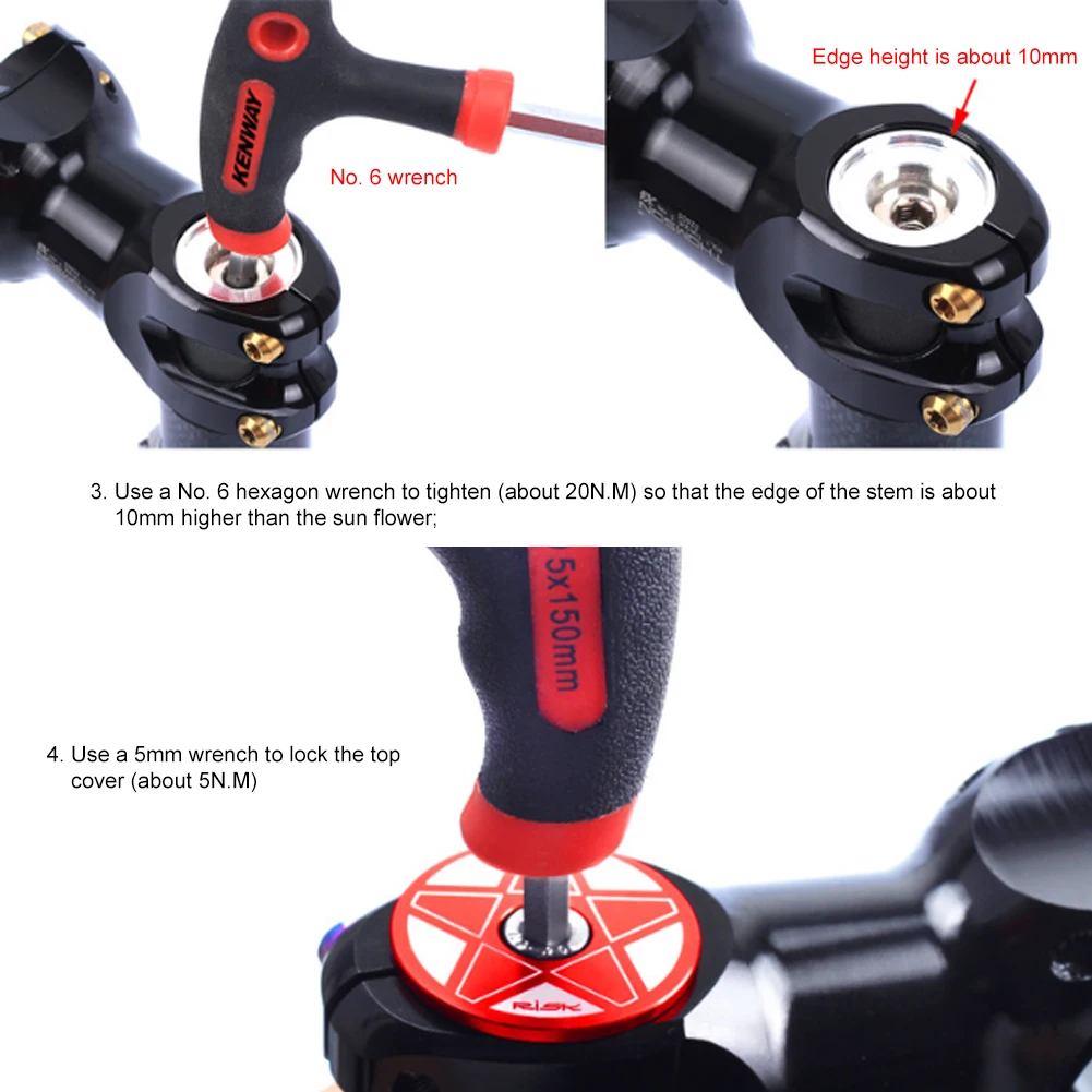 Top Steerer велосипедной вилки 1-1/8 "(28 6 мм) шток гарнитуры верхняя крышка углеродная