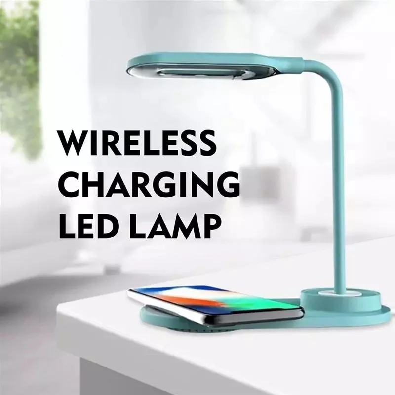 

Wireless Charging Led Lamp USB LED Folding Desk Table Reading Lamp For Phone Charging Table Bedroom Study Lamp Portable Light