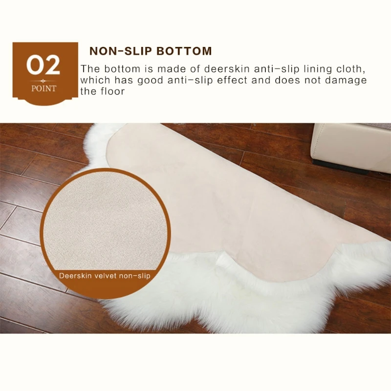

Simple Petal-Shaped Plush Bedroom Bedside Floor Mat