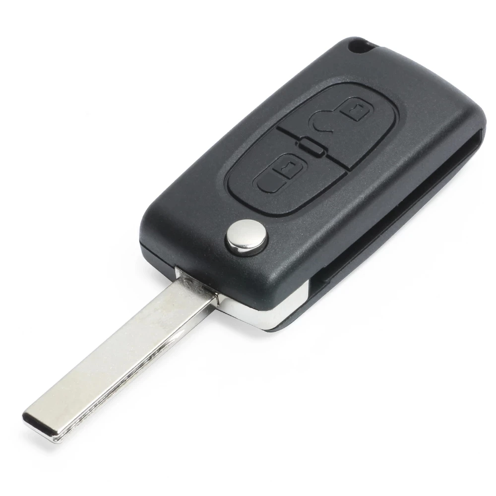 KEYECU 2 кнопки 433 МГц ASK FSK PCF7941 CE0523 для Peugeot 207 307 308 407 Citroen C2 C3 C4 C5 C6 откидной