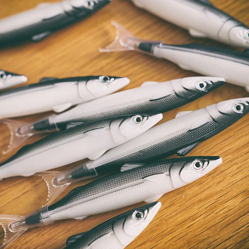 Новинка забавная ручка рыбка карандаш case1Pc шариковая с морской рыбой 0 5 мм милые