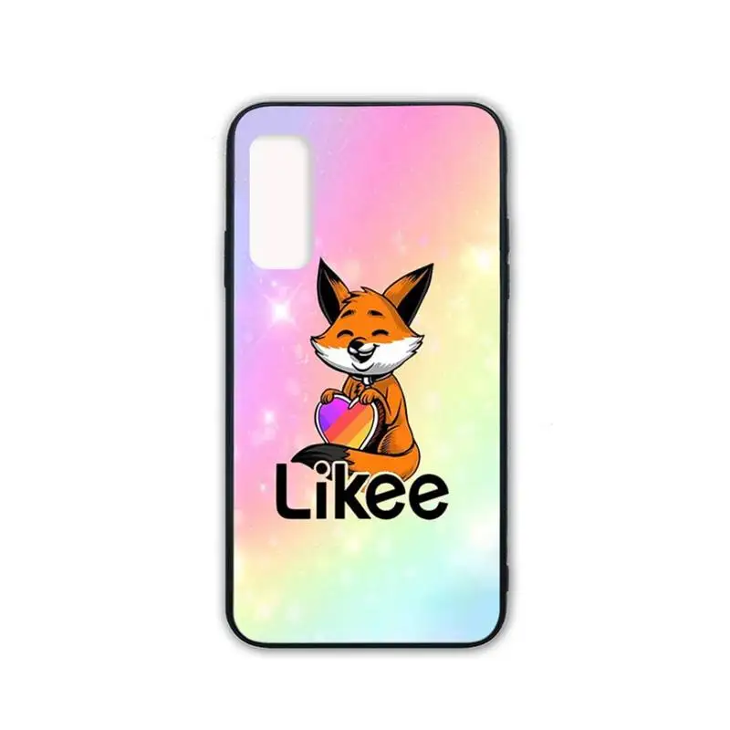 

YJY Likee Cat Rabbit Silicone black case coque for Samsung galaxy s6 s7 edge s8 s9 s10 s10 lite s20 ULTRA plus cover