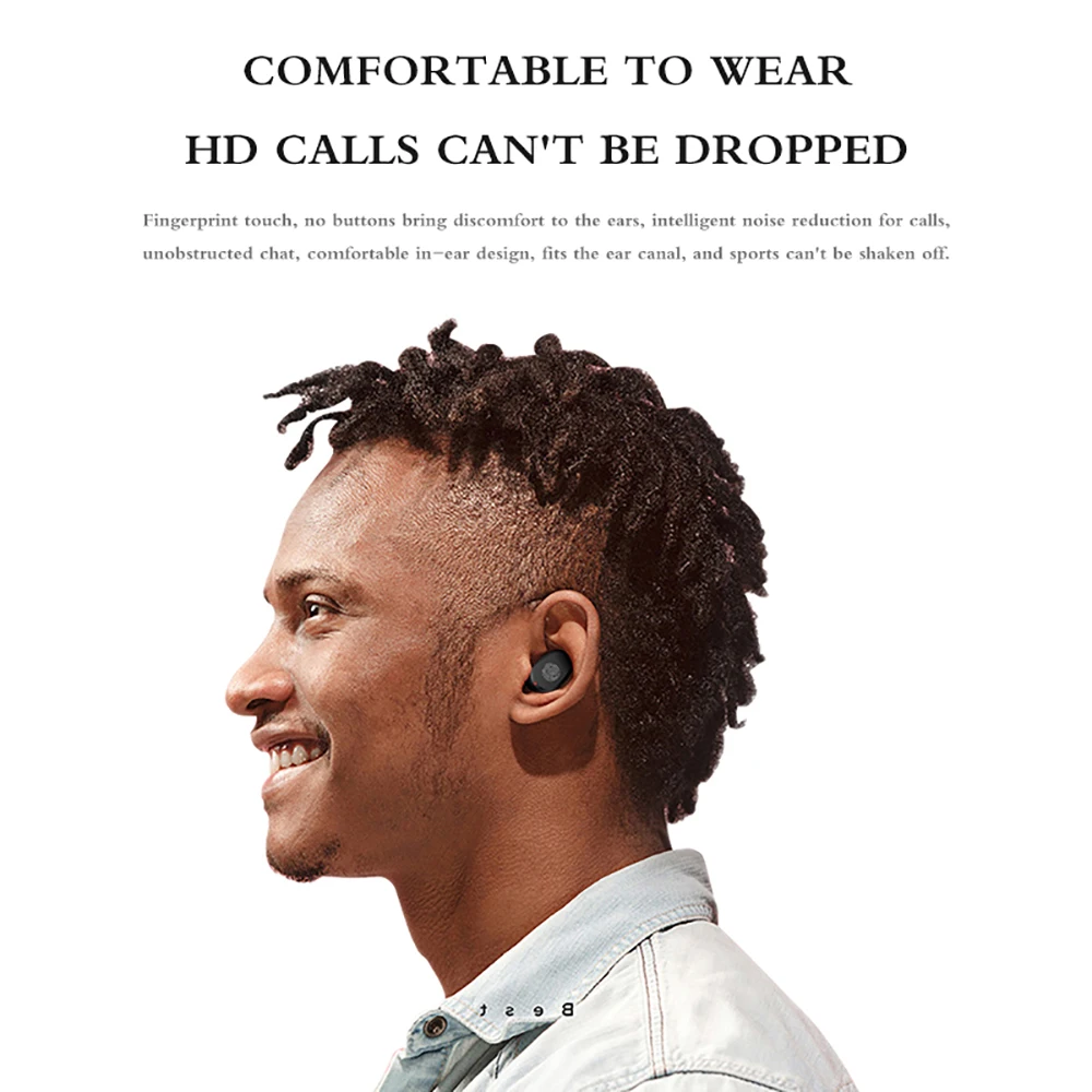 Хит продаж 5 0 Беспроводные Bluetooth наушники с ручным вентилятором HD шумоподавление
