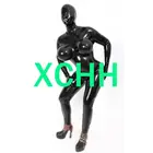 Натуральный сексуальный латексный мужской костюм, надувная грудь с капюшоном, молния сзади, Алиса в стране чудес, костюм для взрослых, карнавальный костюм