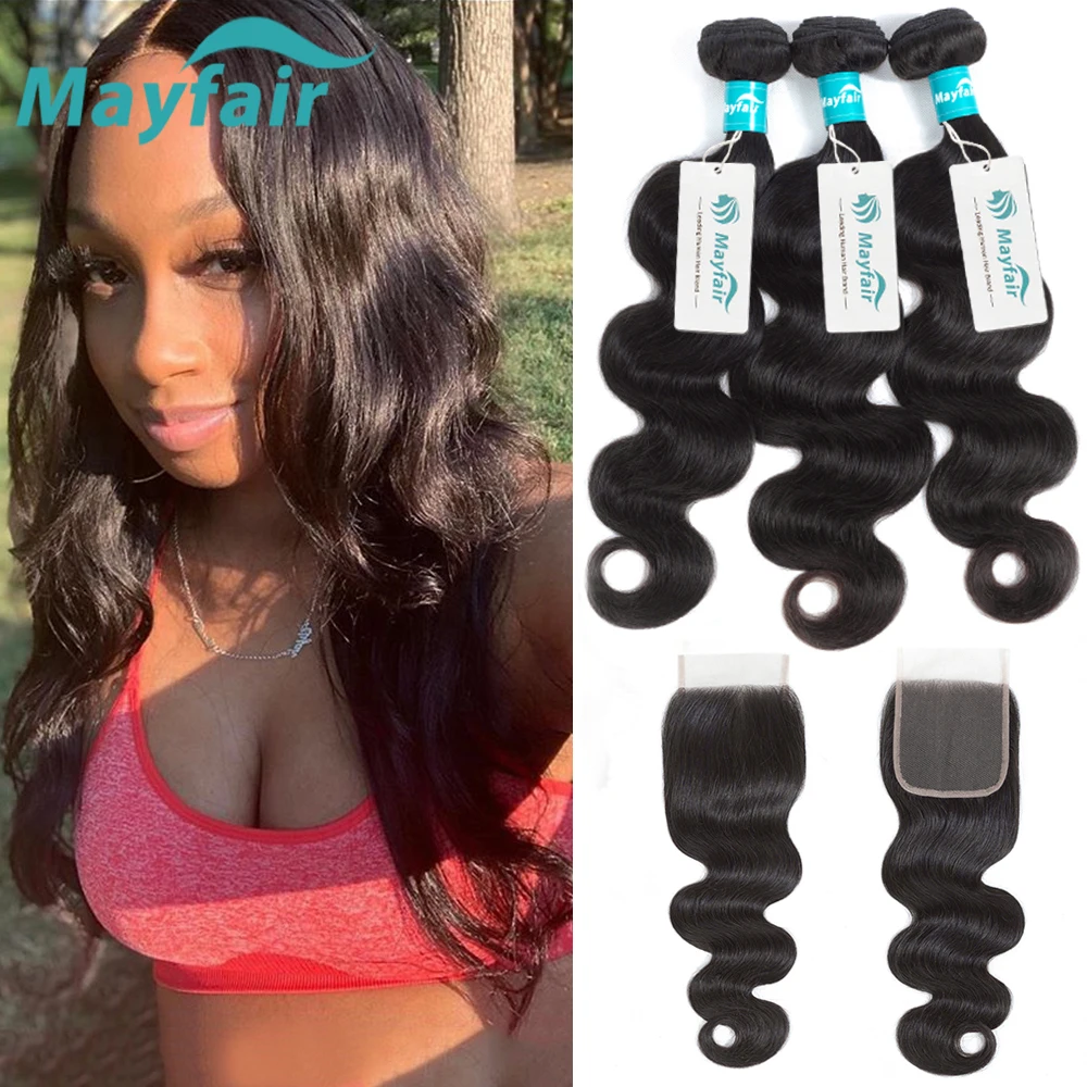 Объемная волна пряди с закрытием бразильские вплетаемые волосы застежка двойной