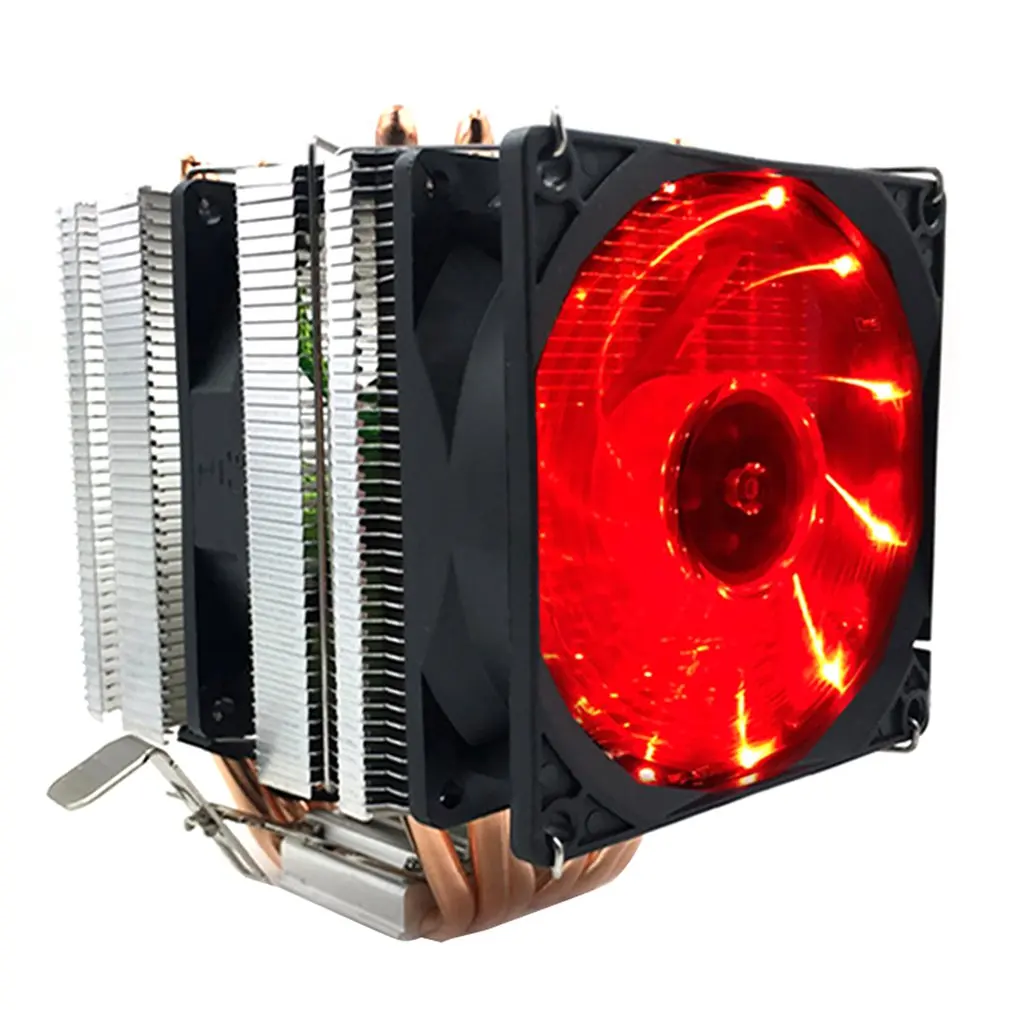 AVC Чистая медь 6 тепловая трубка 3 pin процессор теплоотвод AMD 1155 1156 настольный компьютер процессор вентилятор кулер теплоотвод один или двойной ветер