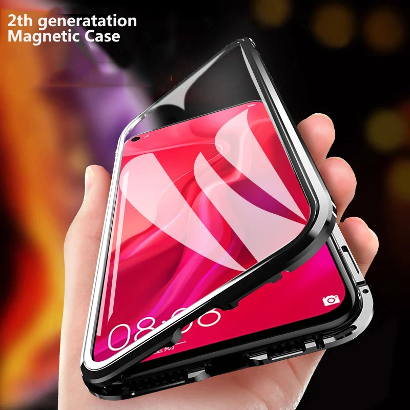 Двусторонний Магнитный 360 полный защитный чехол для huawei Honor 20 i Pro |