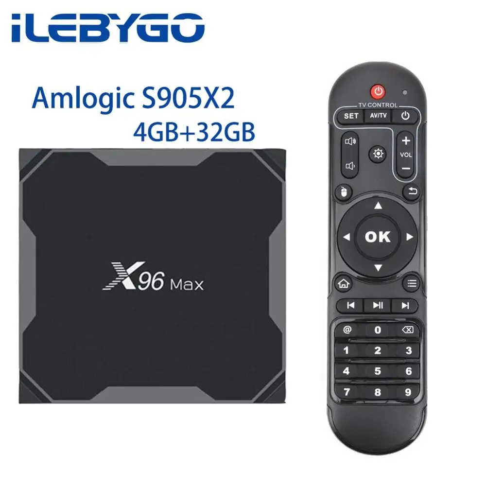 4GB 32GB ILebygo X96 Max Android 8,1 умные телевизоры BOX Amlogic S905X2 4 ядра Гб 64 Декодер каналов кабельного телевидения 2,4 г и 5,8 Wi Fi BT 1000 м к media player - Цвет: 4GB 32GB