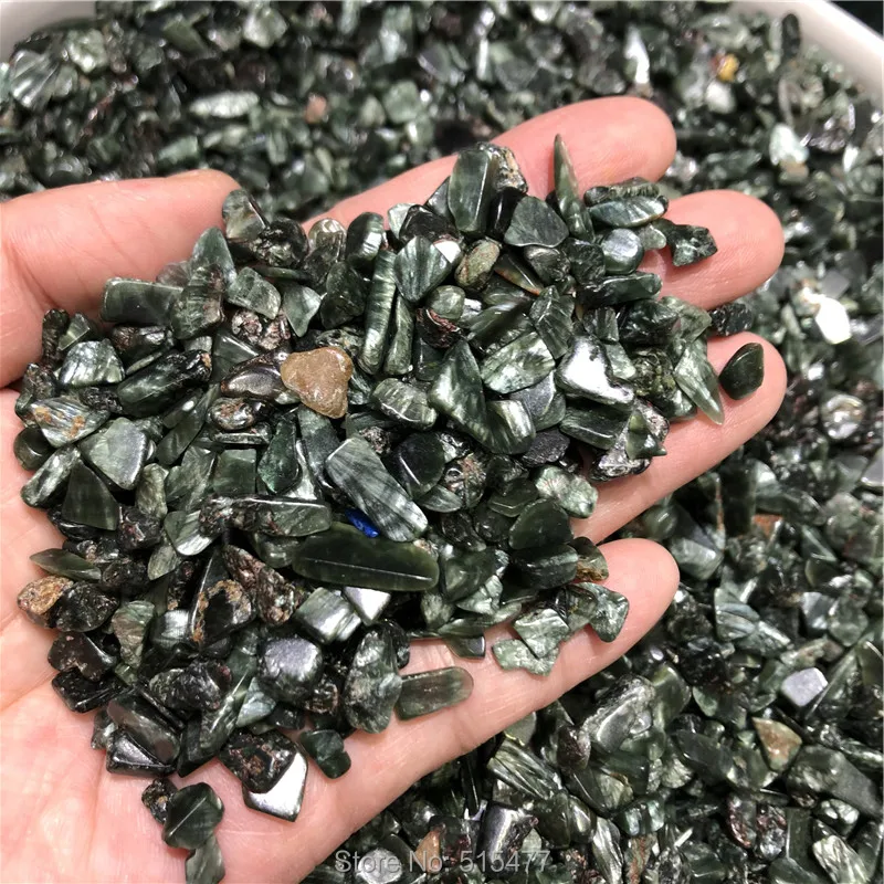 

1/4lb Seraphinite (Clinochlore) Tumbled Stones Crystal Reiki Chakra Pagan 5-10mm