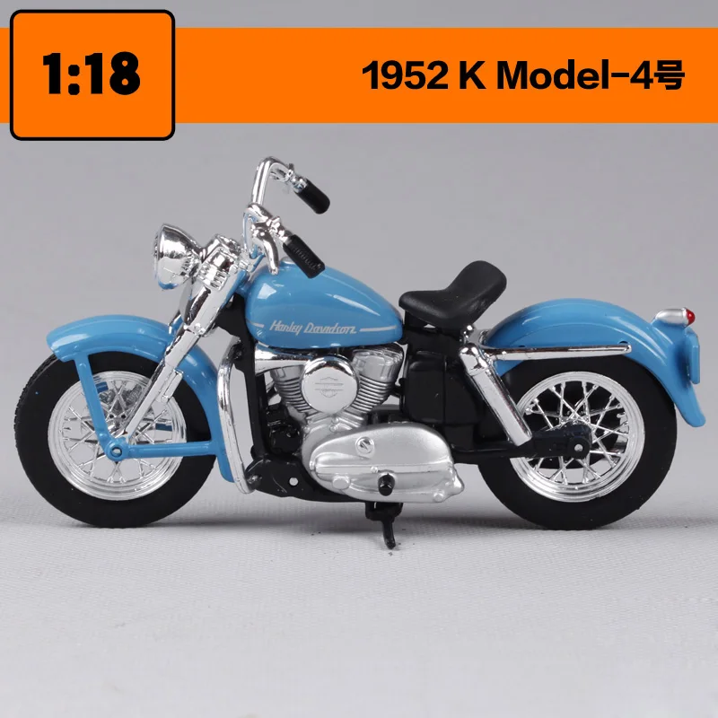 Модель мотоцикла Maisto 1:18 Harley Davidson 1952 K металлическая модель игрушки для детей