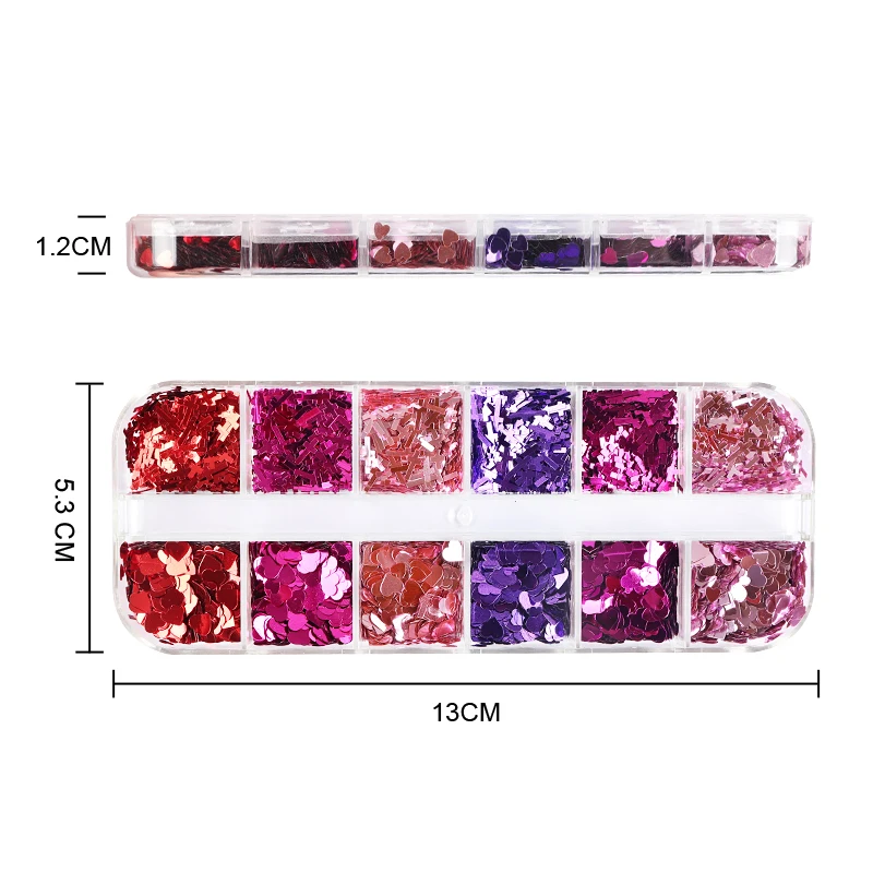 

Resin Filling Glitter Valentines Cross Love Heart Nail Glitter Sequins Sparkly Resin Art Decorations Jewelry Making Accessories