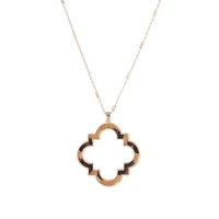morocco quatrefoil good luck floral leopard resin acrylic long chain pendant necklaces for women mother day gift