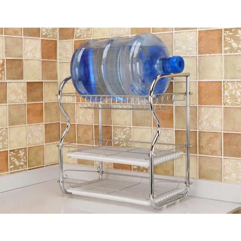 Dish Drainer Silver Stainless Rack Storage Shelf Washing Holder Basket Plated Knife Sink Drying Organizer Kitchen Tools HWC | Дом и сад