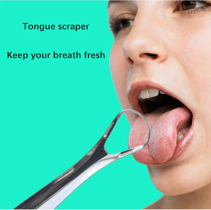 1PCS Tongue Brush Care Brush Away Cleaner Bad Breath Tongue Scraper Hand Oral Clean Keep Fresh Breath Tongue Brush Clear Tongue
