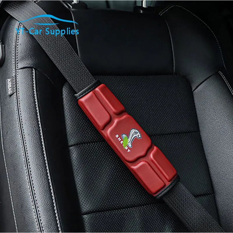 

Car Seat Belt Shoulder Pads Decorative Protective Cover For Ford Mustang Shelby GT500 GT350 Interior Accessories Modified