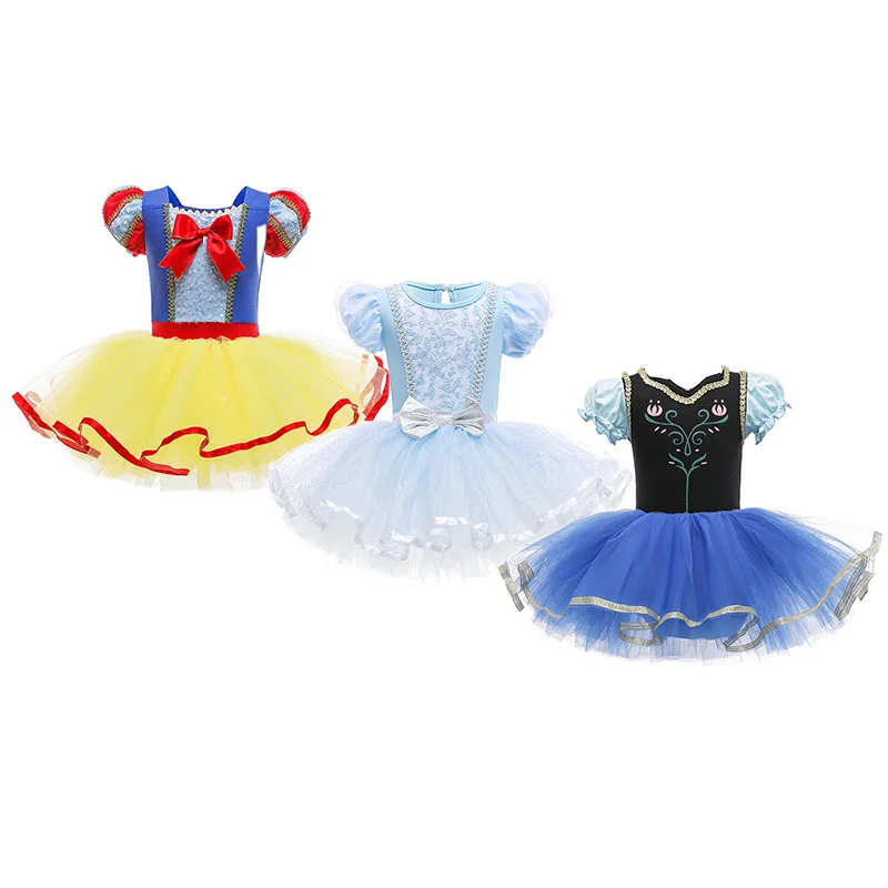 

Girls Ballet Dress Gymnastics Leotards For Kids Girl Short Sleeve Ballet Dancewear Dresse Princess Cosplay Costumes Up Dresses