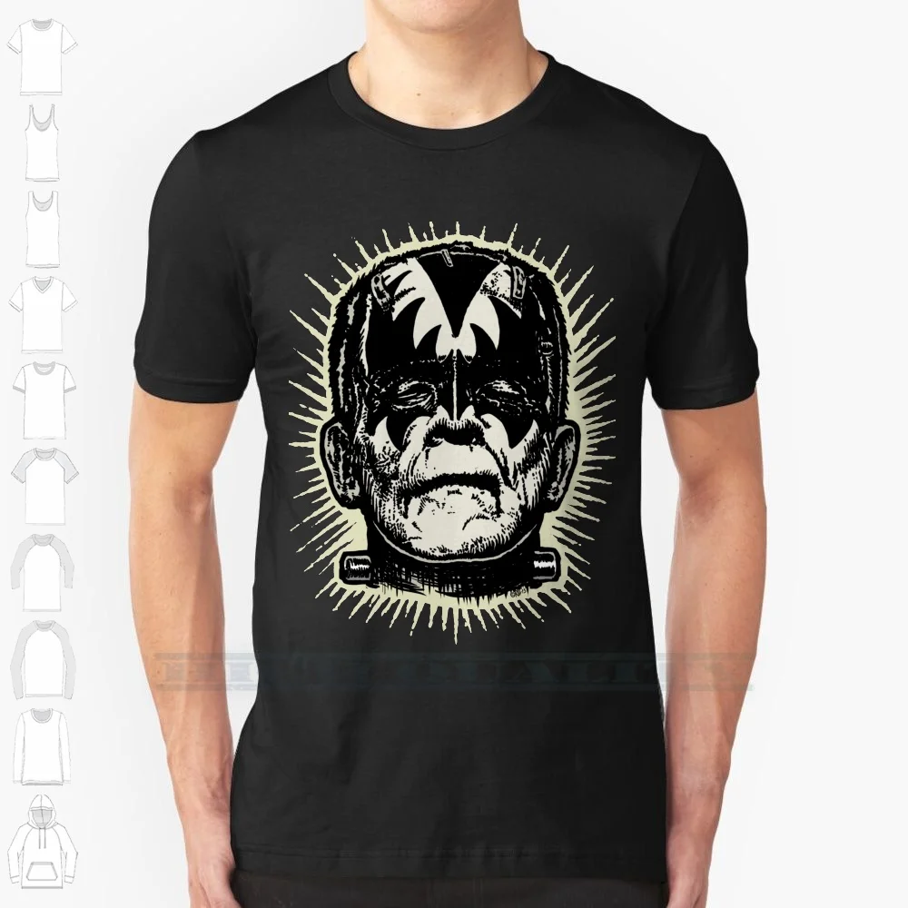 Футболка Frankisstein Frankengene Rock Monster Bw с принтом на заказ для мужчин женщин хлопковая
