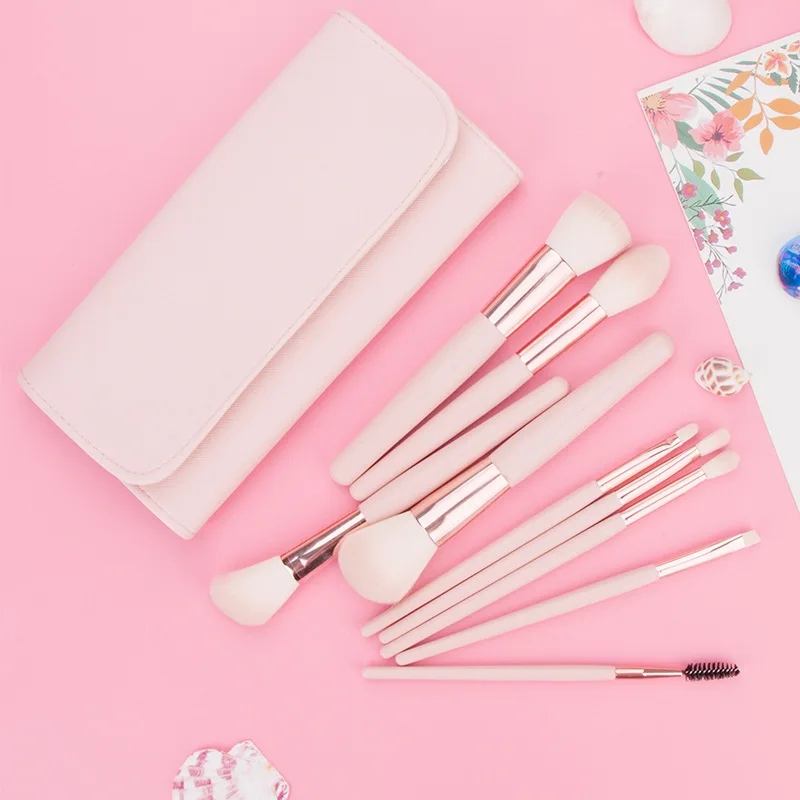 2020 Горячая продажа 9 шт Профессиональные Розовые и серебристые золотые кисти для