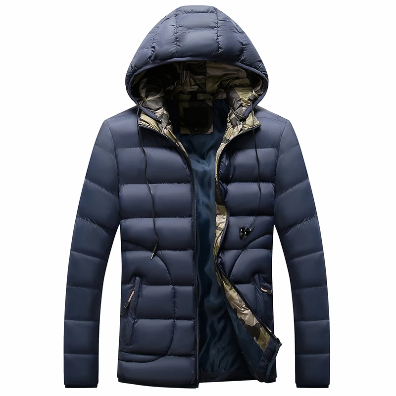

Winter Down Jacket Men Hooded Slim Splice Nice Pop Jacket Coat Mens Windbreaker High Quality Cotton Filling Clothing Parka