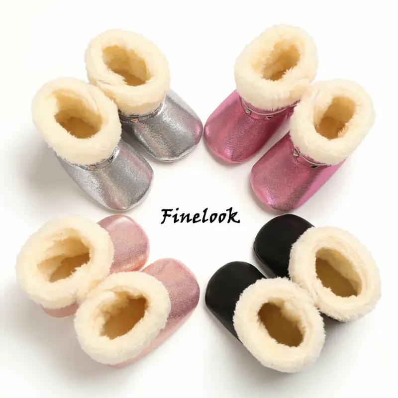 Модное платье с блестками и зимние детские ботинки для маленьких девочек обувь