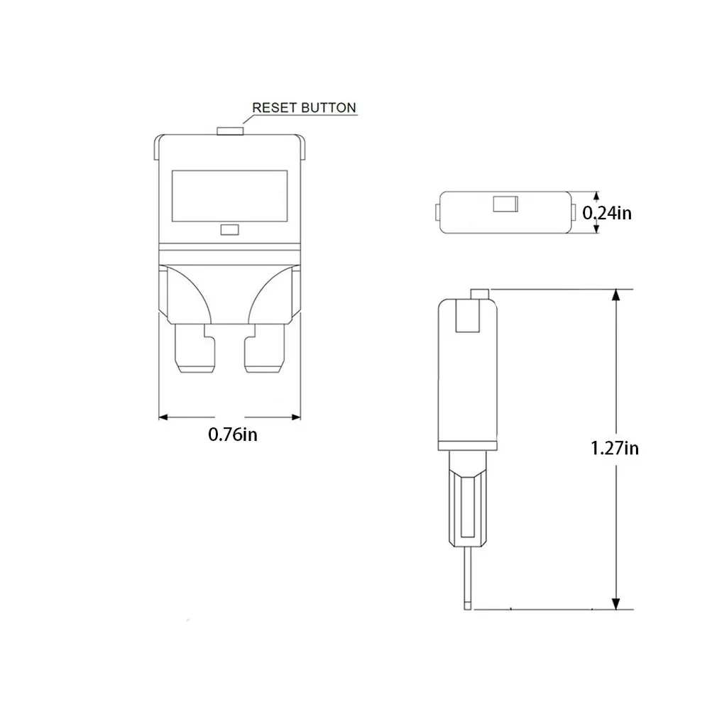 

Medium Manual Reset Circuit Breaker Protector Overload protector fuse Insert Resettable Inline Fuse Holder Protection