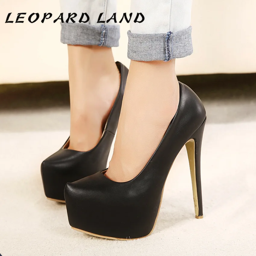 Туфли-лодочки женские на высоком каблуке 15 см водонепроницаемые платформе |