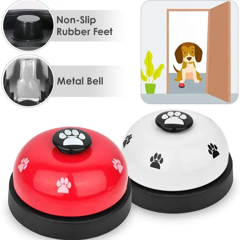 

Pet Metal Bell Dog Training with Non Skid Rubber Bottoms clicker for dogs Whistle for dogs accessories cat training dog trainer