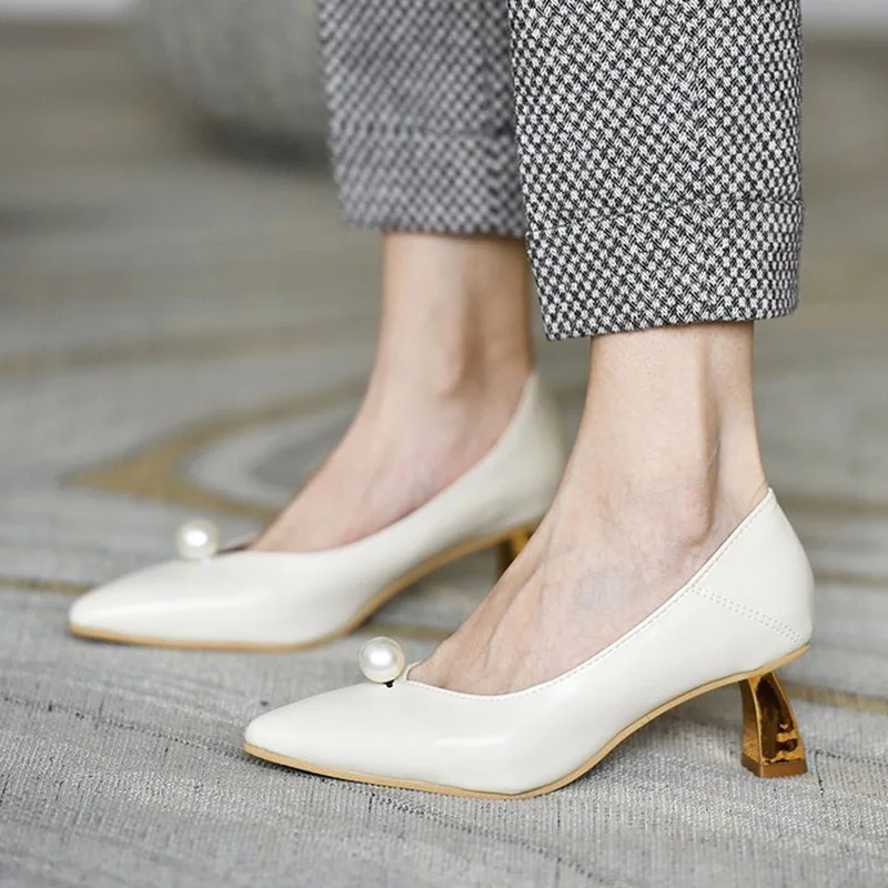 Женские туфли лодочки с острым носком на высоком каблуке|Женские туфли| |