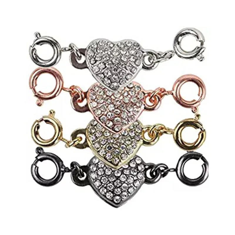 2 шт. магнитные застежки в форме сердца для ожерелья браслета магнитной пряжки