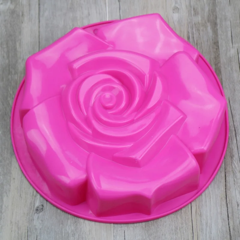 

Large Size Bloom Rose Silicone Cake Mold 3D Flower Fondant Mold Cupcake Jelly Candy Chocolate Decoration Baking Tool Moulds