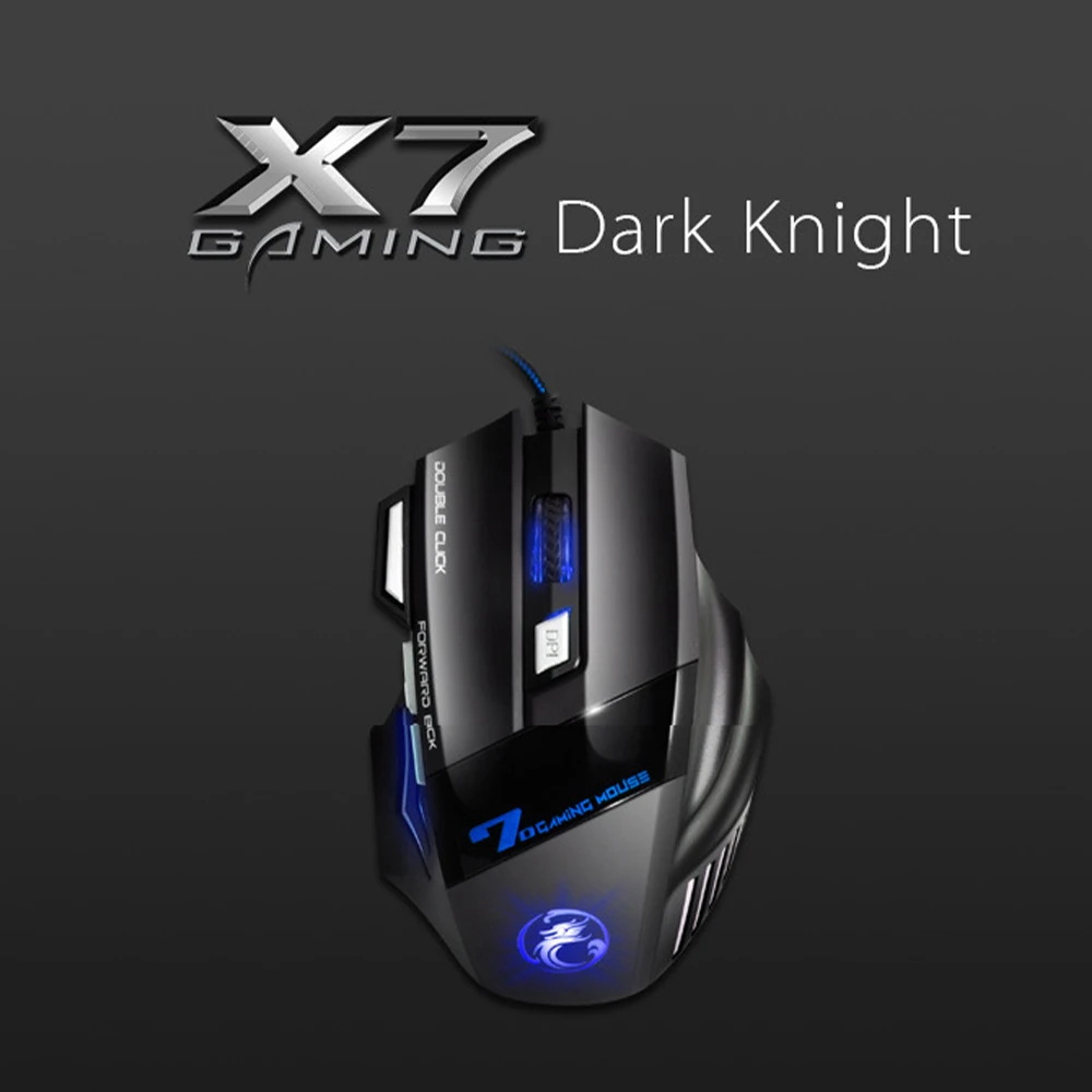

iMice X7 Gaming Mouse Ergonomic Design 7 Button USB Wired Double-click Key Silent Mouse With Backlight Optical Mouse forComputer