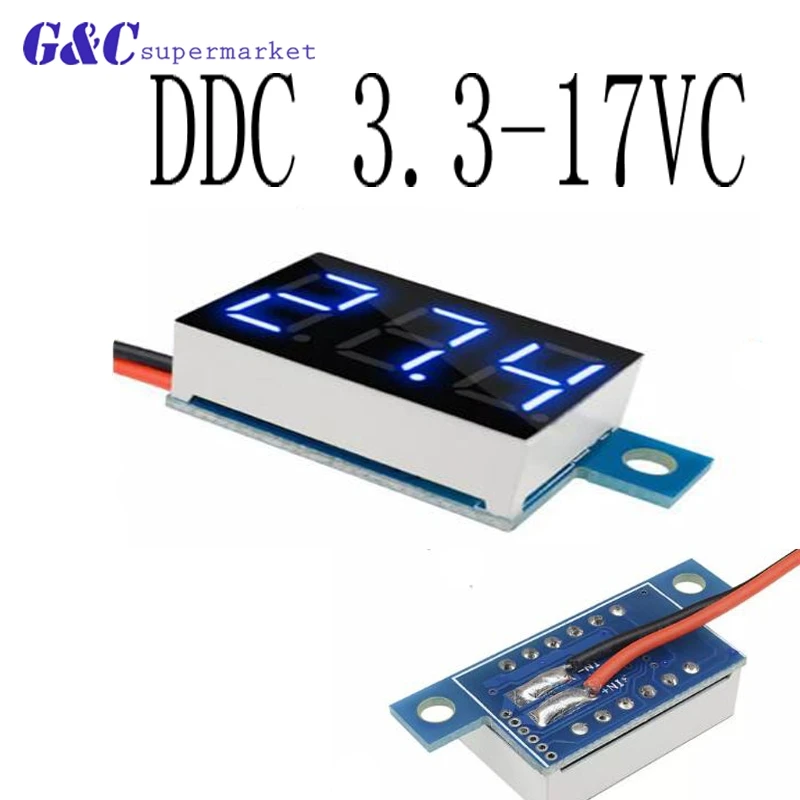 Мини вольтметр цифровой тестер напряжения светодиодный дисплей метр