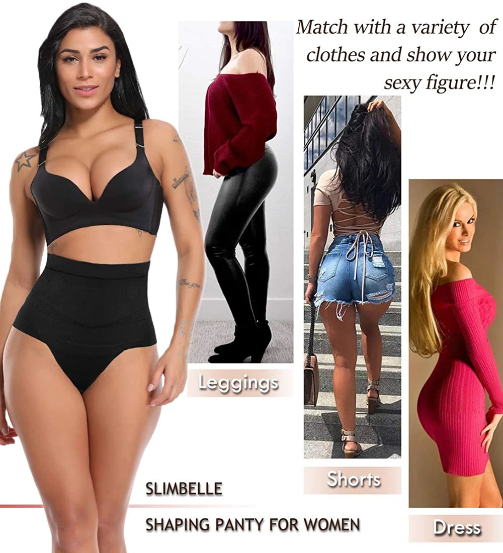 

Thong Shapewear for Women Tummy Control High Waisted Panties Underwear Seamless Slimming Body Shaper Faja Shapewear Butt Lifter