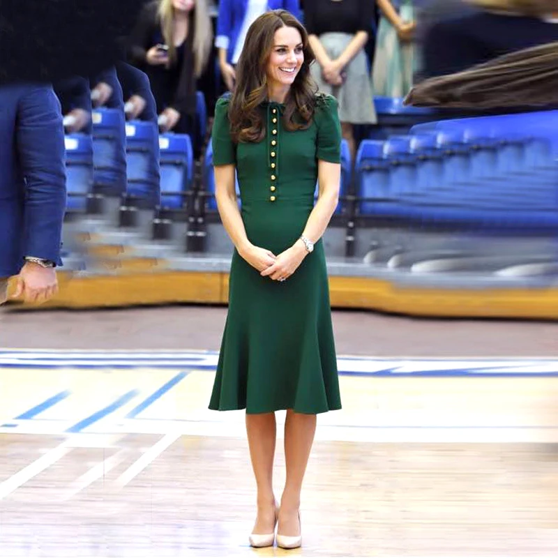 Кейт Миддлтон Русалка Милан взлетно посадочной полосы дизайнерские высокое