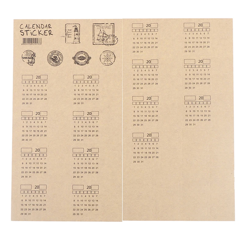 Индекс ежемесячного календаря стикер этикетка маркер для планировщика |
