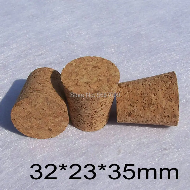 32*23*35mm Lab Wooden Corks Test Tube Stoppers Glass Bottle Tea seal Plugs for School Experiment