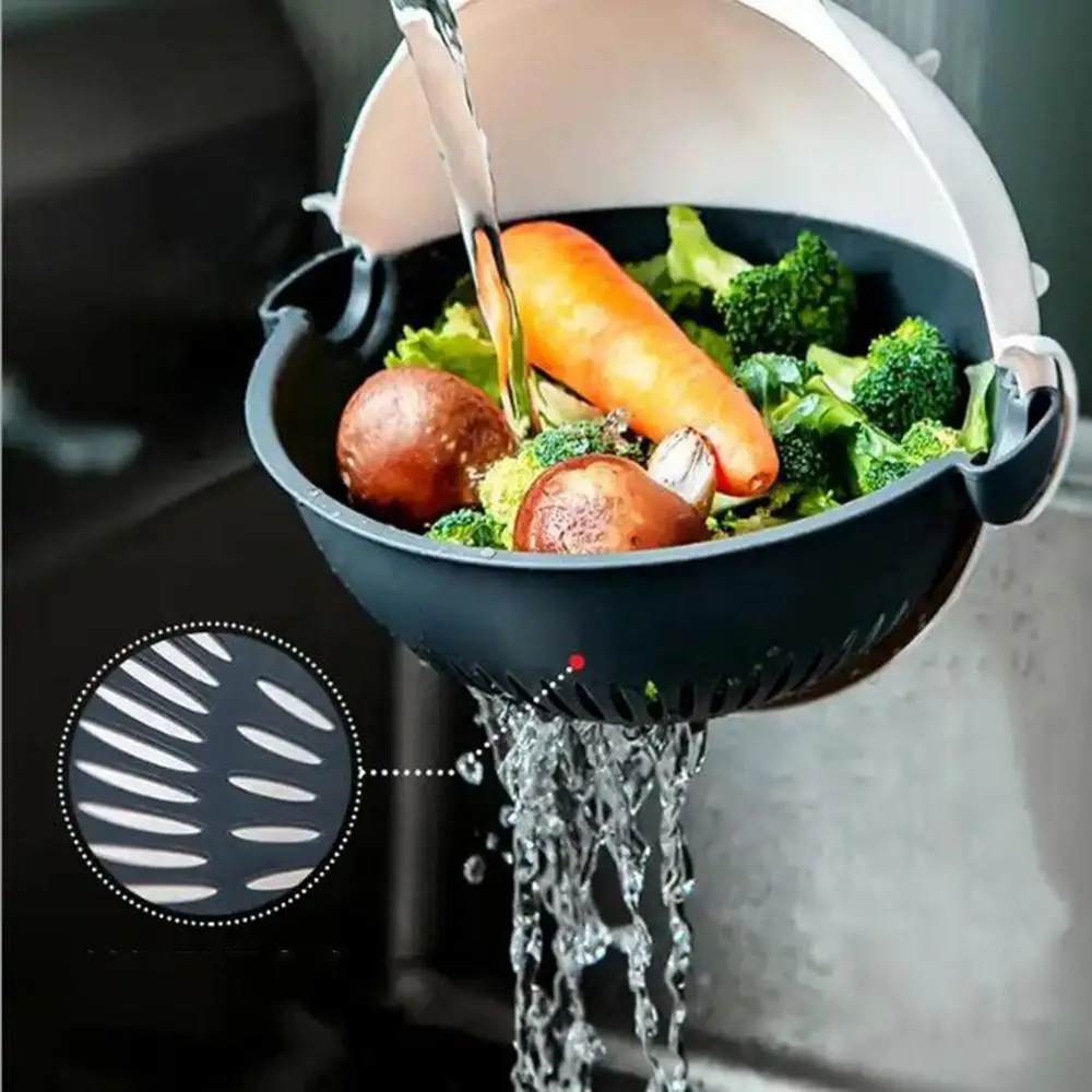 Ручная овощерезка многофункциональная с дренажной корзиной кухонный овощерезка для фруктов Овощечистка, терка, резка