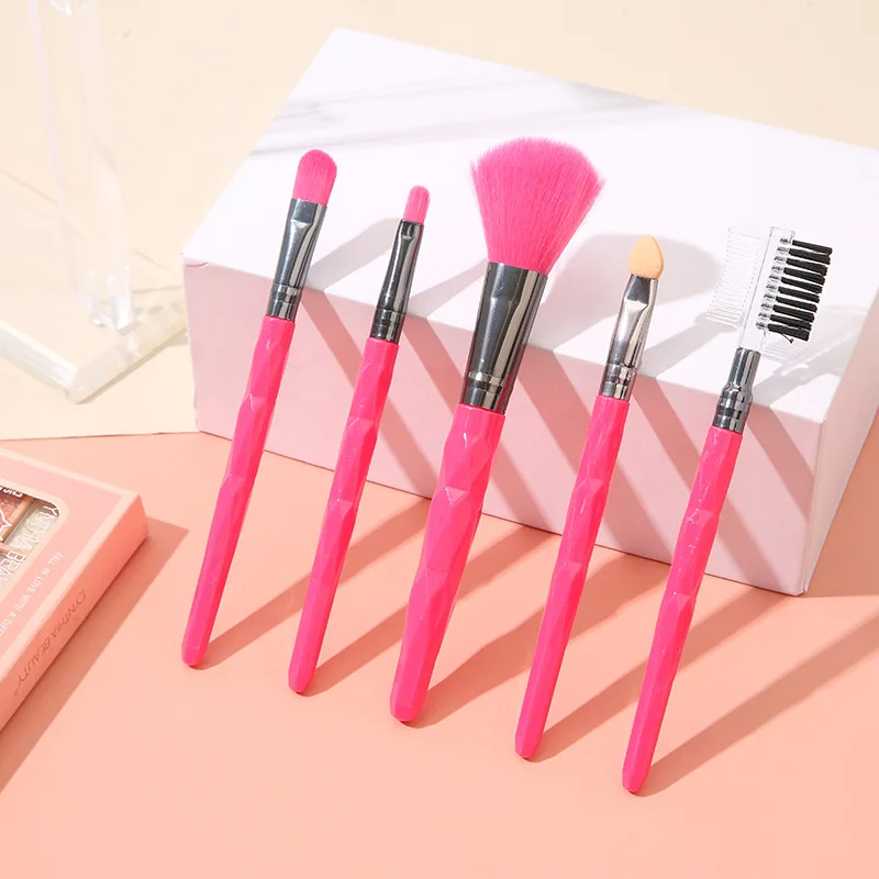 

5pcs/Set super soft go out portable tool set makeup brush eyebrow blush trimming eye shadow detail mixing brush