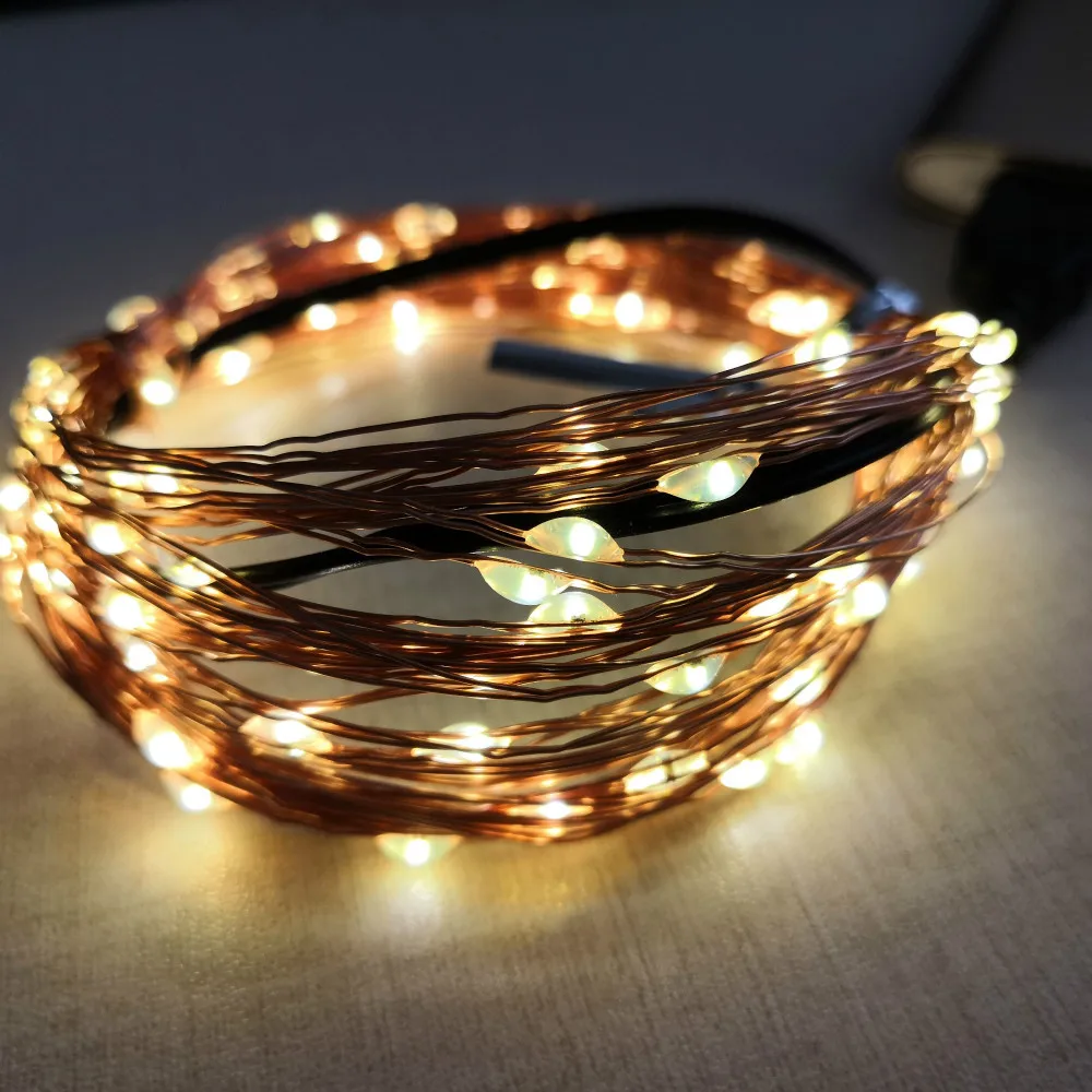 

USB copper light string Christmas Wedding Decoration led copper star lights