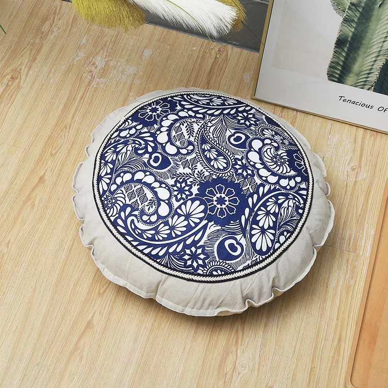Винтажная утолщенная большая подушка для стула, Кухонное кресло, круглая Съемная Автомобильная подушка для сиденья, напольный татами, декоративные подушки для дома