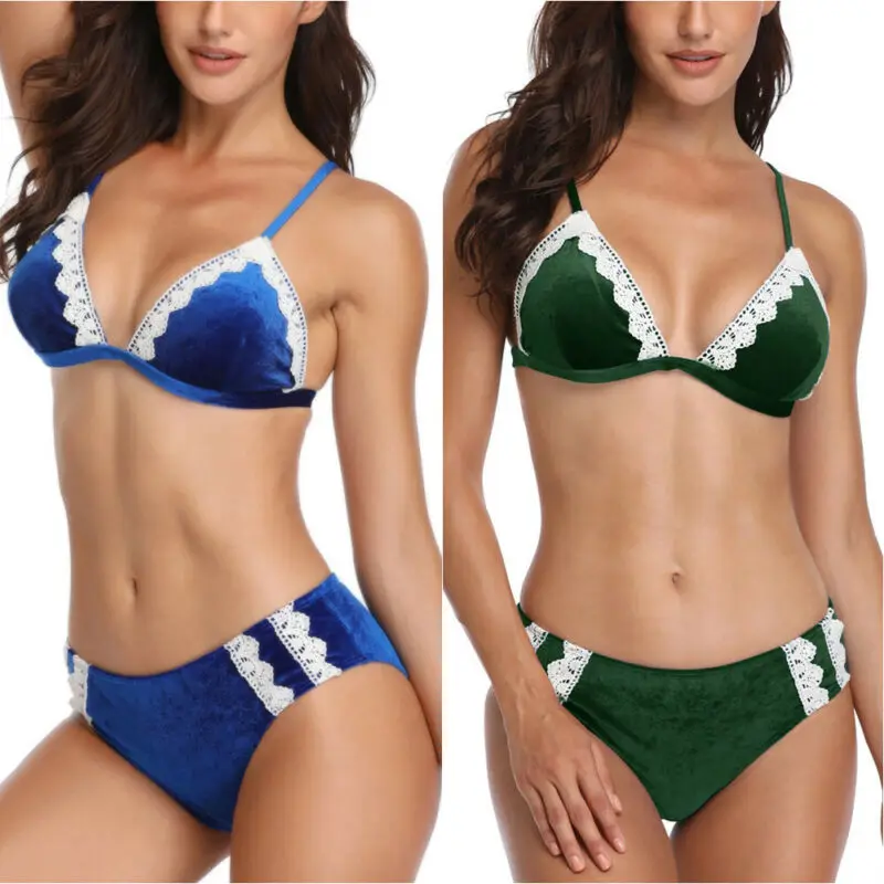 

Womens Bikini Set Swimsuit Ladies Bathing Suit Swimwear Beach Wear Costumes UK