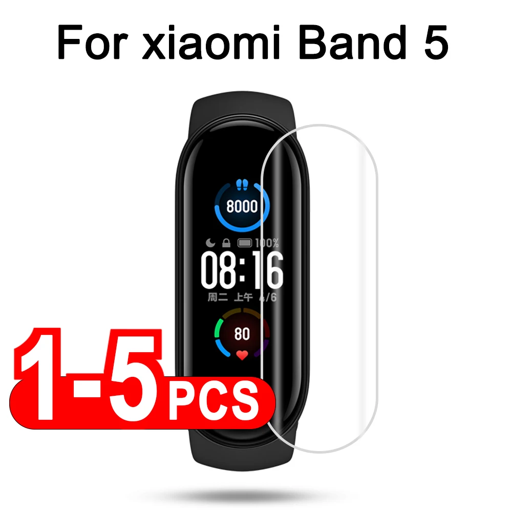 Гидрогелевая Защитная пленка 5 шт. для Xiaomi Mi Band защитная Защита экрана xiomi band не