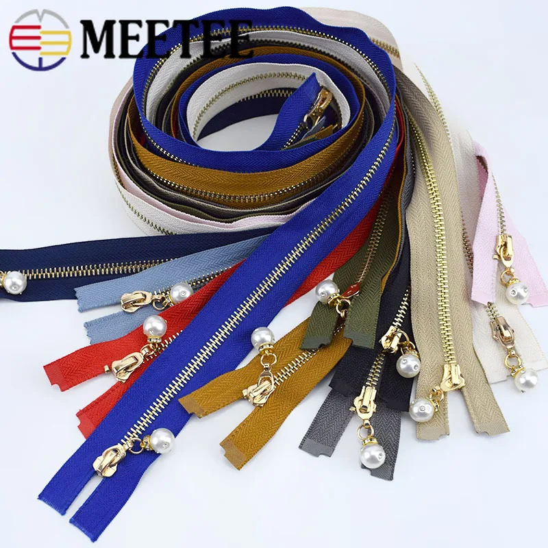 Meetee 85 см 1/2 шт 5 # металлическая молния золотые зубы открывающийся автоматический